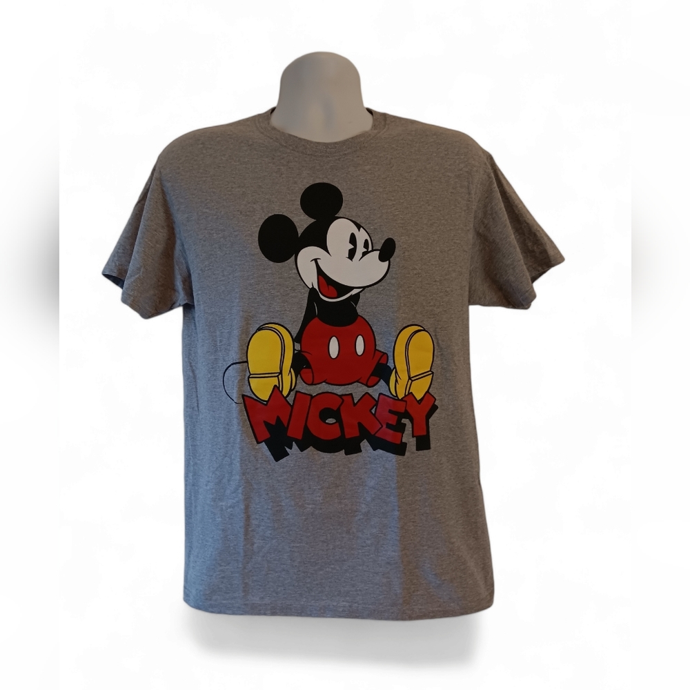 Micky Mouse men's gray short-sleeve graphic t-shirt size M
